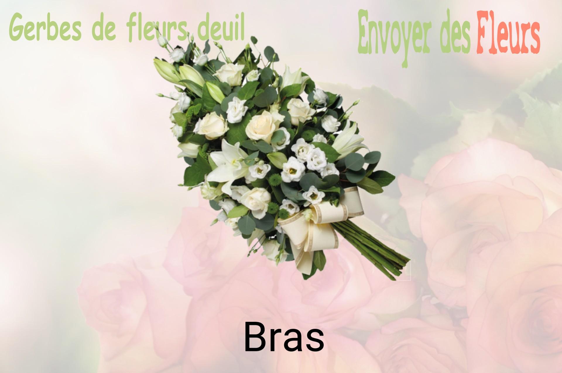 Gerbe de fleurs de deuil livrée à Bras